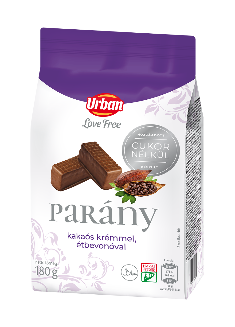 URBAN LOVE FREE étparány 180g hozzáadott cukor nélkül